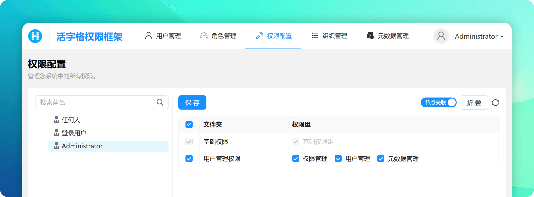 角色分配权限组